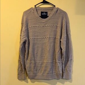 Hollister Men's Beige Crewneck Sweater